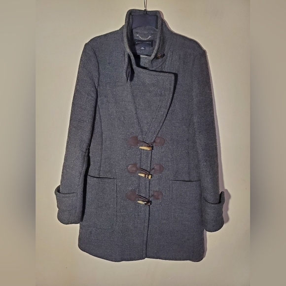 Banana Republic Grey Wool Toggle Coat Size M - Picture 1 of 8